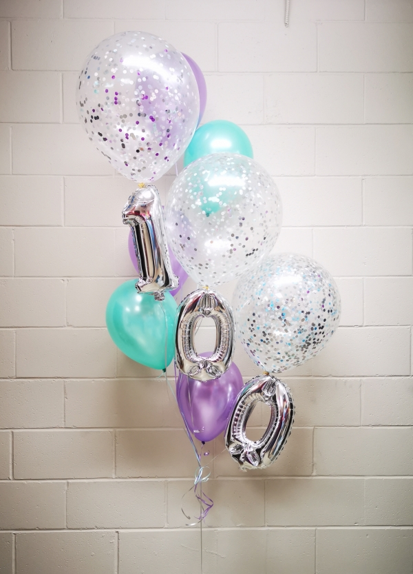 100 Days Confetti Cascade