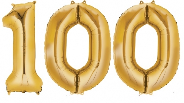 100 Gold Balloon Numbers