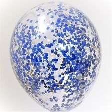 11 inch Confetti Dark Blue Balloon