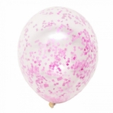 11 inch Confetti Pink Balloons