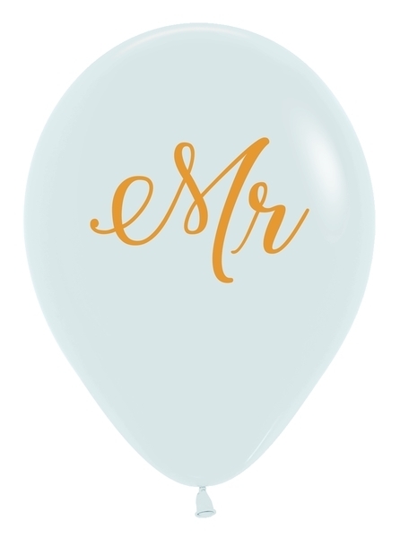 11 inch White MR Wedding Balloon