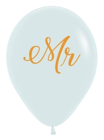 11 inch White MR Wedding Balloon