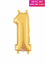  14 inch Gold Balloon Number 1