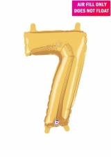 14 inch Gold Balloon Number 7