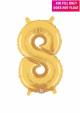 14 inch Gold Balloon Number 8