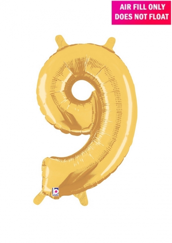 14 inch Gold Balloon Number 9
