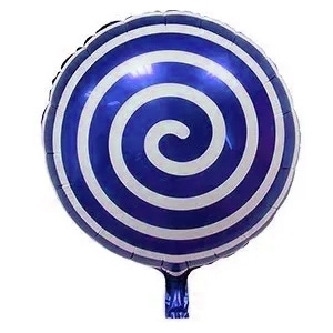 18" Round Blue Lollipop Balloon