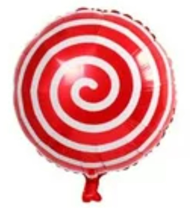 18" Round Red Lollipop Balloon