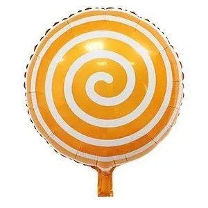 18" Round Yellow Lollipop Balloon