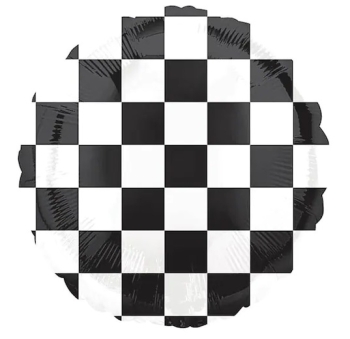 18" Checker Print Racing Balloon