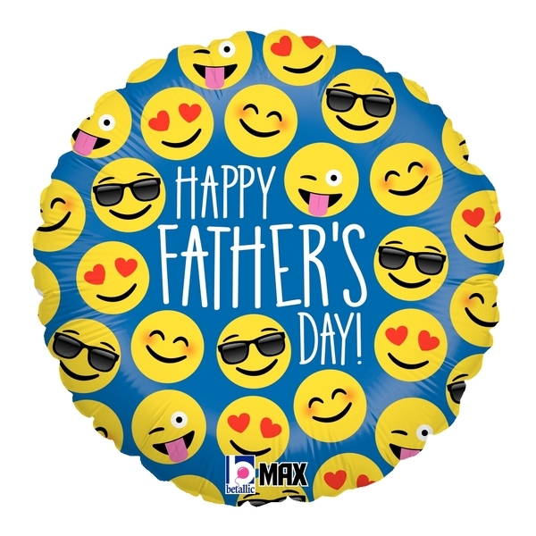 18" Happy Father's Day Emoticons Emoji balloon