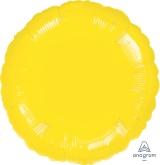18" Foil Circle - Metallic Yellow balloon