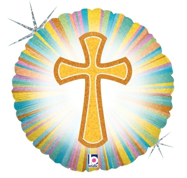 18" Foil  Cross Holographic