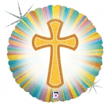 18" Foil  Cross Holographic