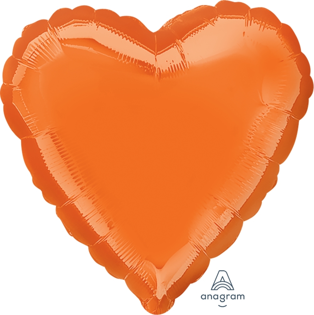 18" Foil Heart - Metallic Orange balloon