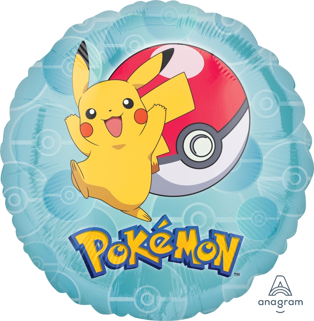 18" Foil Pokemon Pikachu and Poke Ball
