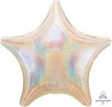 19" Foil Star Dazzler Silver Holographic balloon