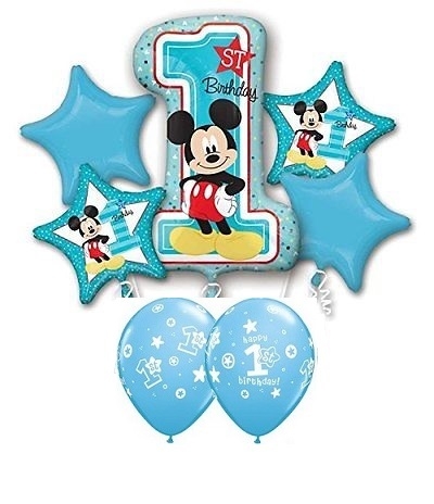 1st Birthday Mickey Mouse Balloon Bouquet