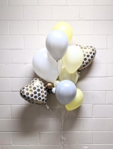 2021 Yellow & Grey & Polka Hearts Bouquet
