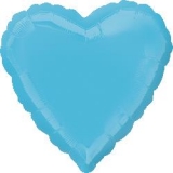 18" Foil Heart - Caribbean Blue balloon
