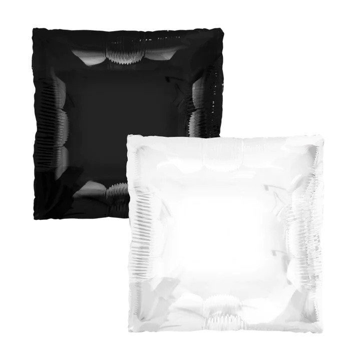 24" Black and White Square Balloon