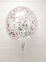 24 Inch Shimmering Confetti Bubble