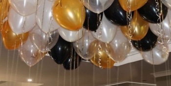[25 QTY] 1-Day FLOAT Ceiling Balloons with Ribbons