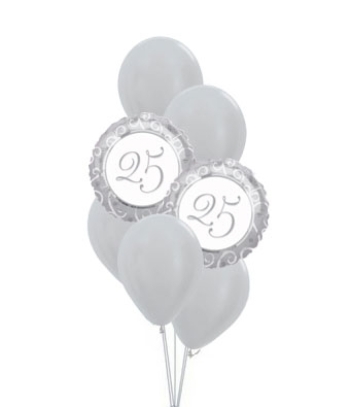 25th Anniversary Bouquet Silver