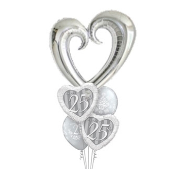 25th Anniversary Bouquet Hearts