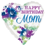 18" Foil - Happy Birthday Mom Watercolor