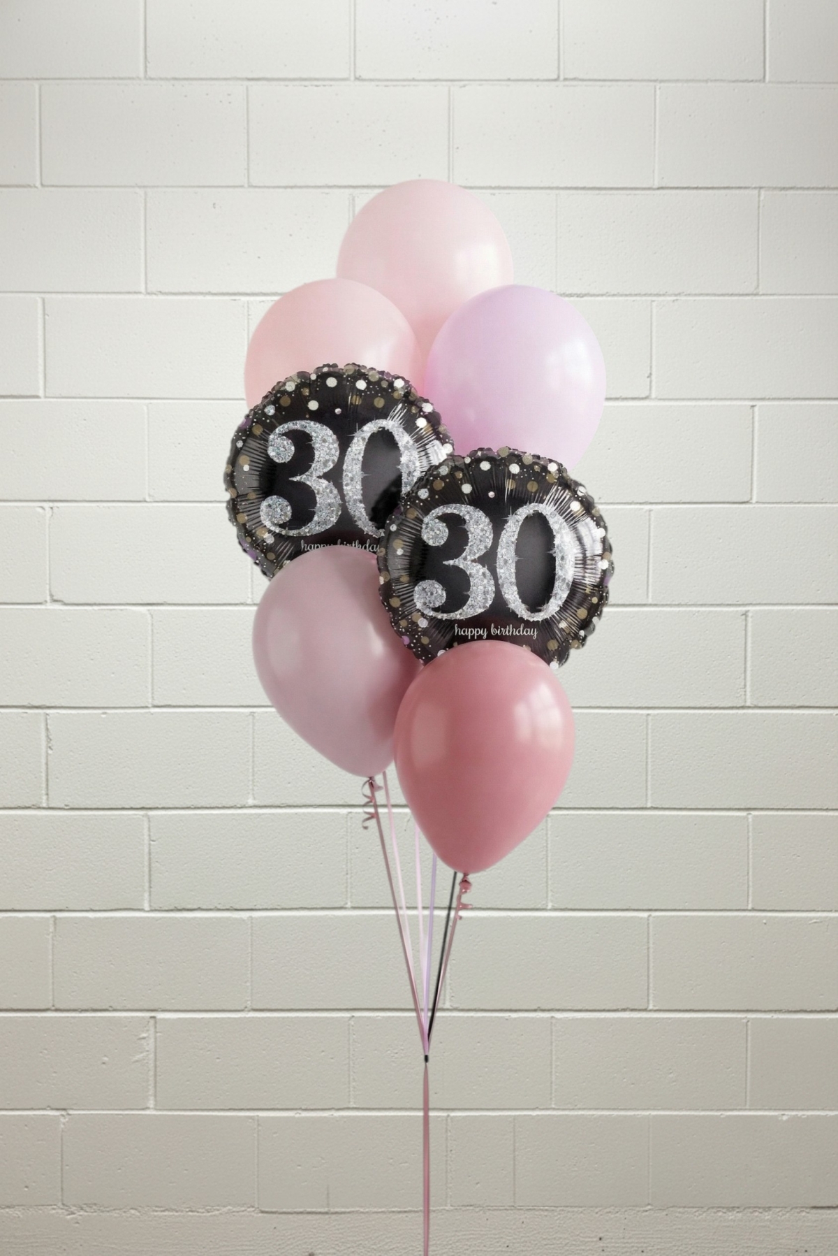 30th Gradient Pink Birthday Bouquet of 7