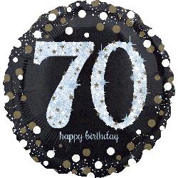 18" Foil Birthday 70 Sparkling Holographic