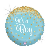 18" Glittering It's A Boy Holographic