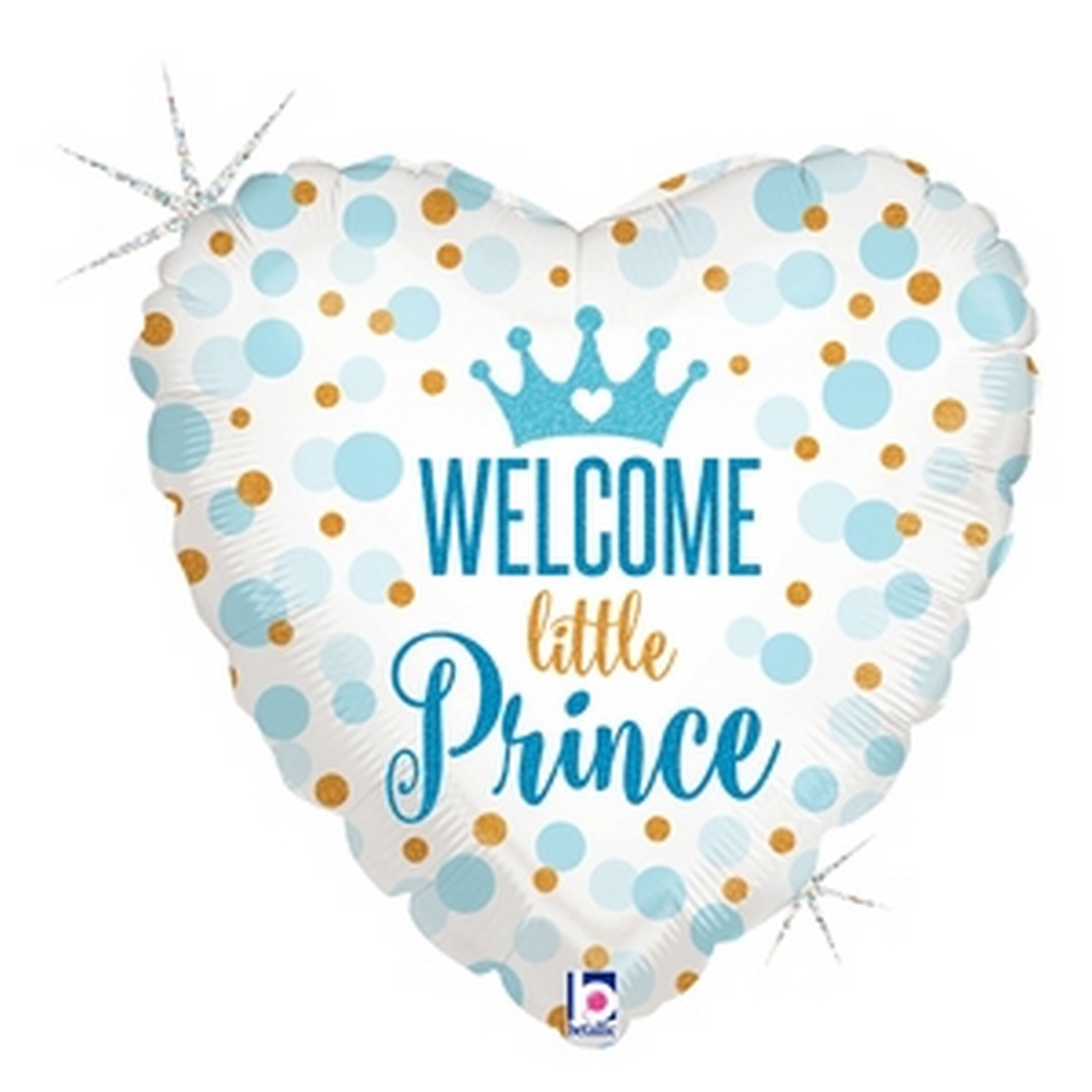 18" Glitter Baby Welcome Little Prince