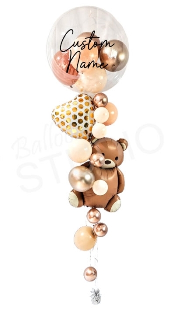 36" Bubble Gumball Elegant Rose Balloon Strand CUSTOM-NAME