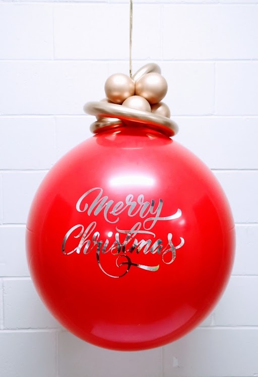 36 Inch Simple Christmas Ornament With Merry Christmas Custom Print