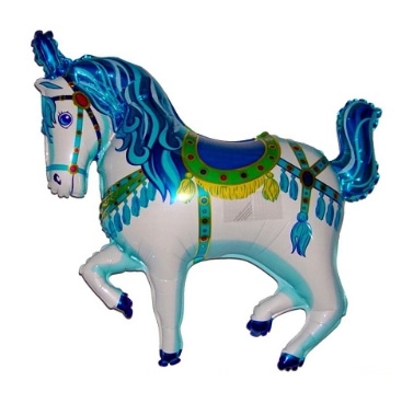 Carousel Horse Blue