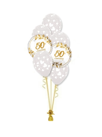 50th Anniversary Bouquet of 7 Hearts