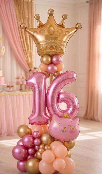 6FT Sweet 16th Birthday Column Tower INDOOR