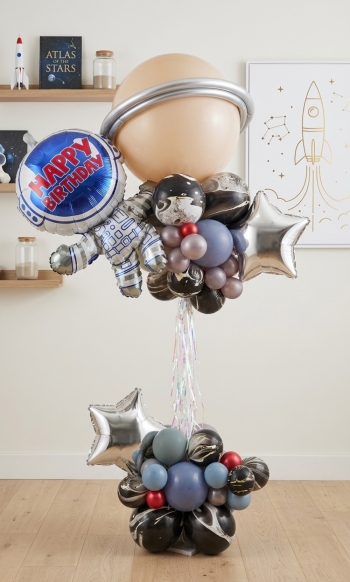 7ft Outer Space Birthday Balloon Tower INDOOR