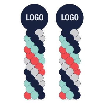 PAIR (x2) 7ft Balloon Column in VINYL Custom Print - Indoor