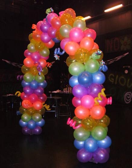 80s Neon Balloon Arch 11