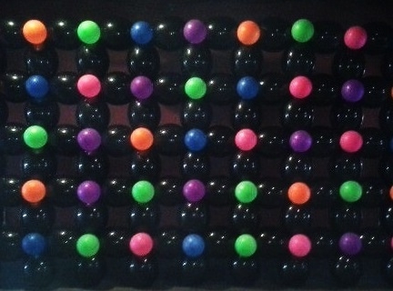 80s Neon and Black Balloon Wall 12