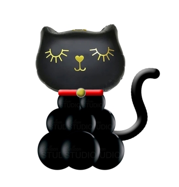 [1.5FT] Mini Centerpiece Air-Fill Spooky Black Cat Standup