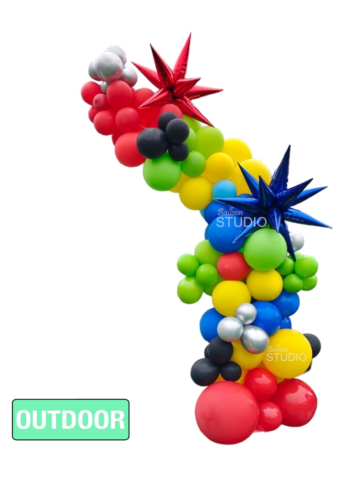 [8x3FT] OUTDOOR Organic Glossy Half Garland Arch