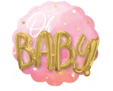 Pink Oh Baby Octagonal 3D Balloon