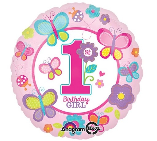 1st Birthday Girl Balloon 