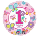 1st Birthday Girl Balloon 