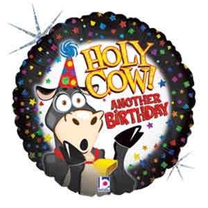 18 Holy Cow Birthday Foil Balloon