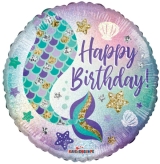 Holographic Birthday Mermaid Balloon